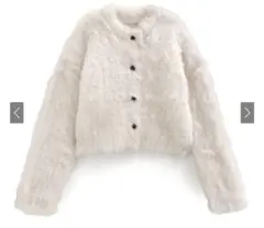 GRL ラウンドネックシャギーショート丈カーディガン[an1697]