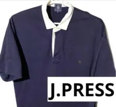 J. PRESS 無地 ネイビー 紺 ビンテージ ワンポイント ポロシャツ犬のサムネイル