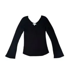 【UNIQLO】マメクロゴウチ　3Dリブセーター　ブラック　黒　Ｖネック