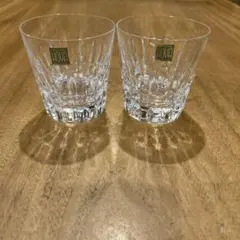 HOYA クリスタル ロックグラス 高級　ペア
