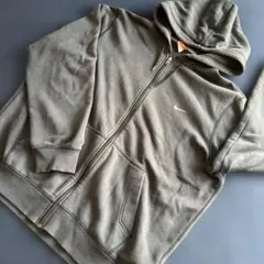 00s NIKE ブラック　Y2K XLNIKE オレンジタグ ジップパーカー