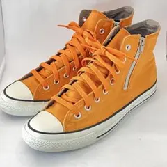 オールスター CONVERSE ジッパー付き ハイカットスニーカー オレンジ