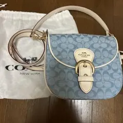最終お値下げです　コーチ COACH 2WAY ショルダーバッグ デニム