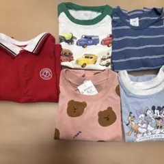 ベビー半袖Tシャツセット（ポロシャツ、クマ柄、キャラクター）ジャカディ保育園用