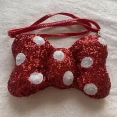 新品未使用 ミニー マウス　スパンコール リボンポシェット