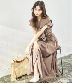 美品★COCODEAL フリルカラーワンピース