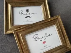 【2枚セット】受付サイン　新郎新婦　結婚式　ウェディング