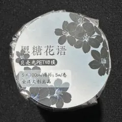 9968】海外 5m巻 ラメ加工カッティングマスキングテープ リボン 白