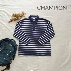 チャンピオン　長袖　ボーダーシャツ　4L　オーバーサイズ ビッグシルエット