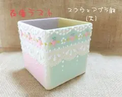 ◇スクウェアプラ鉢（大）◇リメイク鉢◇リメ鉢◇多肉植物◇多肉◇いちごレース◇のサムネイル