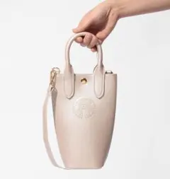 スターバックス SAKURA2026　ボトルショルダーバ ッグ メタリックピンク