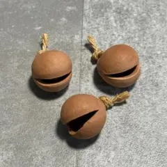 素焼き 鈴 土鈴　3点セット 楽器 工芸品