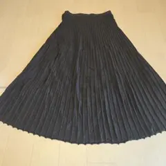 プリーツロングスカート ダークグレー