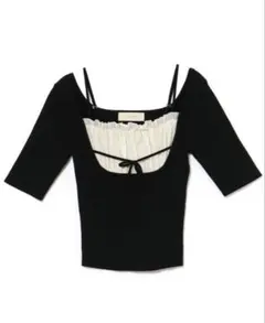 ANDMARY Mew frill tops BLACK アンドマリー andmary Mew frill tops black 新品 - メルカリ