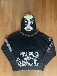 a bathing ape ホルスタイン 牛 パーカー ジップパーカー シャーク A BATHING APE - A BATHING APE アベイシングエイプ パーカー牛