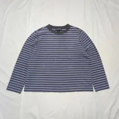 【LANDS' END】00sフェードカラー・ボーダー柄ストレッチ生地ロンT