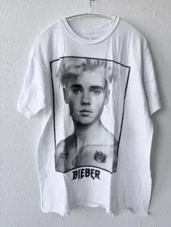 Justin Bieber フォトプリントTシャツ L 白のサムネイル