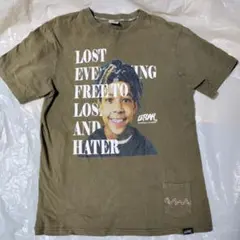 古着　LEFLAH グラフィック Tシャツ カーキ　z3のサムネイル
