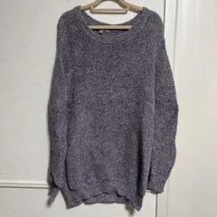 11/30迄出品　UNIQLO ニット セーター パープル系