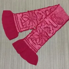 帯揚げ　絹　正絹　絞り　長さ約114cm 赤　FM-479