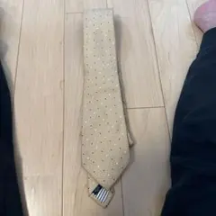 ALEXANDER JULIAN ベージュ ドット ネクタイ