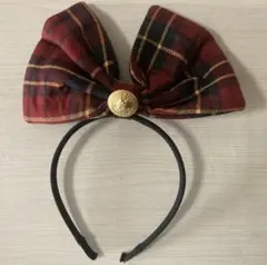 Disney カチューシャ ミニーマウス チェック