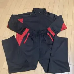 ミズノプロ　ジャージ上下セット ブラック/レッド　サイズO