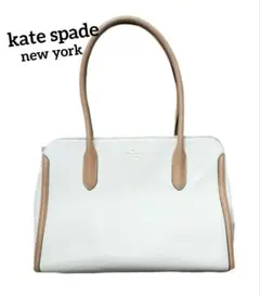 【美品】kate spade new york レザー トートバッグ ホワイト