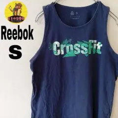 USA古着 Reebok タンクトップ　S ネイビーのサムネイル
