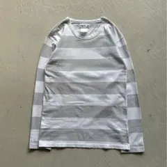 90s agnes b. border l/s ボーダー ロンt グレー 白