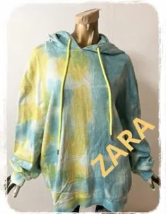 ☘️T20884☘️ZARA MAN タイダイ マーブル スウェット パーカー M
