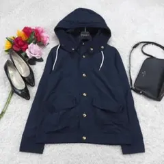 G9949*ユナイテッドアローズ☆ナイロン☆ジャケット☆ブルゾン☆紺ネイビー38