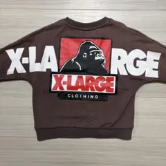 X-LARGE ゴリラロゴ トレーナー ブラウン 110