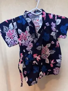 花柄甚平 70cm ネイビー