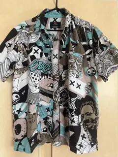 メンズ 半袖シャツ 柄シャツ Sサイズ