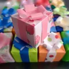 折り紙 ギフトボックス 24個セットバレンタイン 卒園入園　壁面装飾