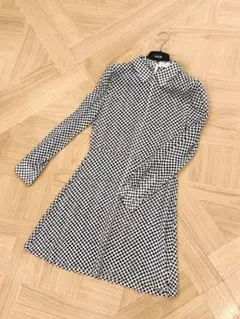 【新品未使用】 DIOR ネイビードット シルクドレスのサムネイル