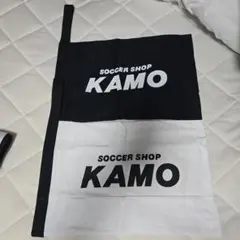 サッカーショップKAMO　オリジナルシューズケース　白　黒