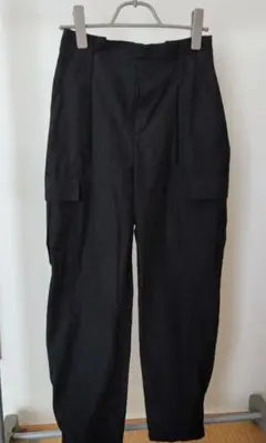 ZARA　黒 カーゴパンツ コットン混紡