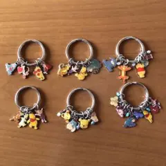 リングキーホルダー　くまのプーさん（ピグレット等の仲間たち）【６個セット】