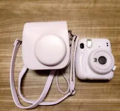 instax mini 11 パープル ケース付き チェキ