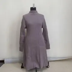 GRL ニットワンピース グレー系 L