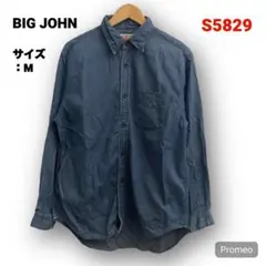 【即購入OK】BIG JOHN ダンガリーシャツ サイズM ネイビー