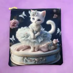 パネルポーチ　バレリーナ猫　D