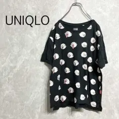 a0047【ユニクロ】Tシャツ M 黒 プリント マリオ 任天堂 半袖