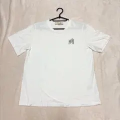 自由区 40 L 半袖Tシャツ ワンポイント刺繍 白 通勤