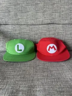 ユニバーサルスタジオ　マリオ　ルイージ　ペアキャップ　ジュニアサイズ　USJ