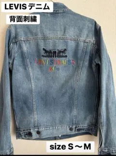 LEVIS 刺繍デニムジャケット S〜M