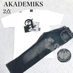 AKADEMIKS 上下セット XL W32 龍刺繍 Y2K HIPHOP B系のサムネイル