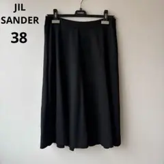 【27】中古美品JIL SANDER ウール フレアスカート イタリア製 黒38のサムネイル